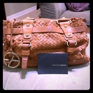 Francesco Biasia woven Italian leather handbag